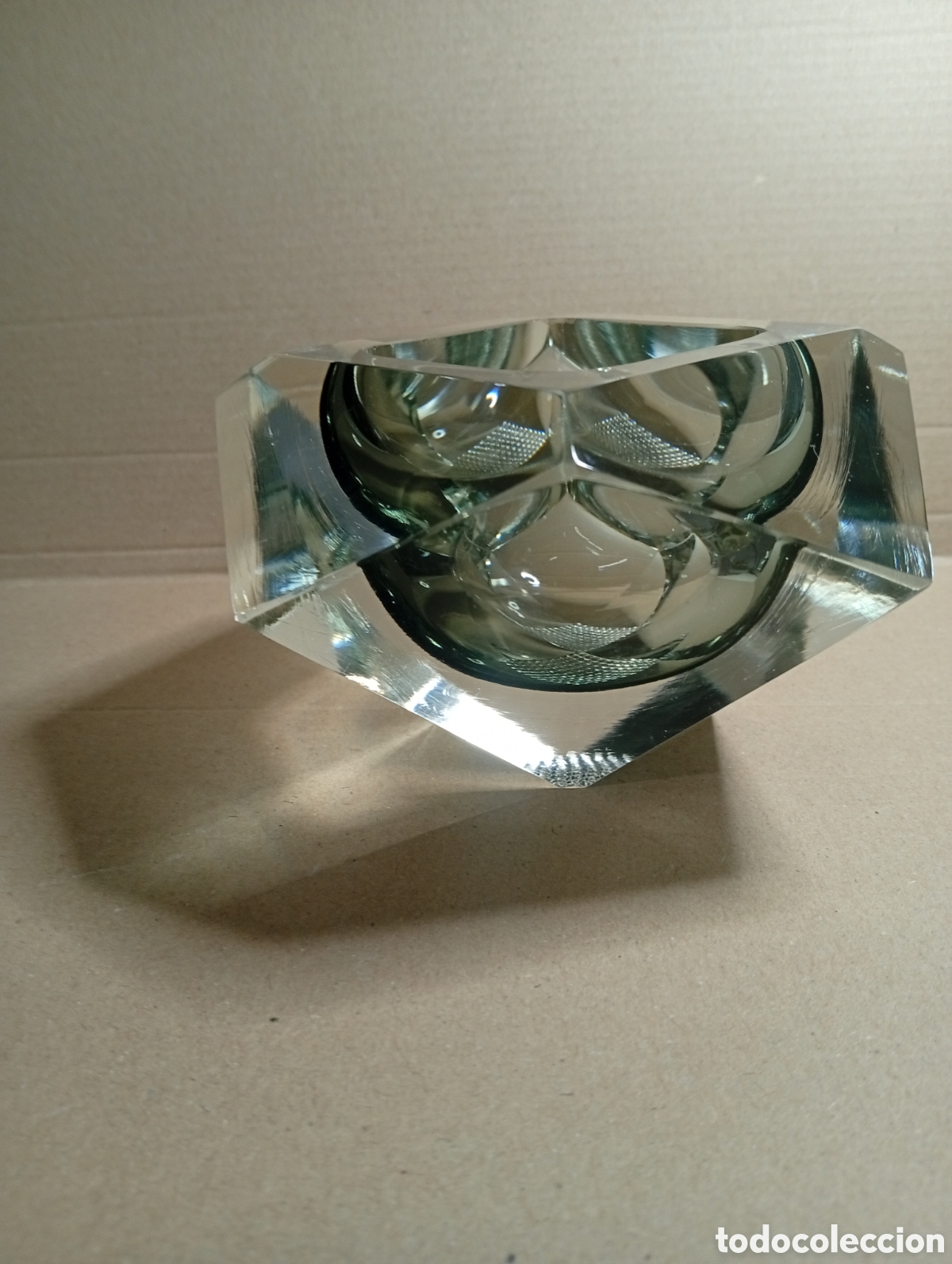 Antiguidades: Cenicero de cristal de murano Flavio Lupi