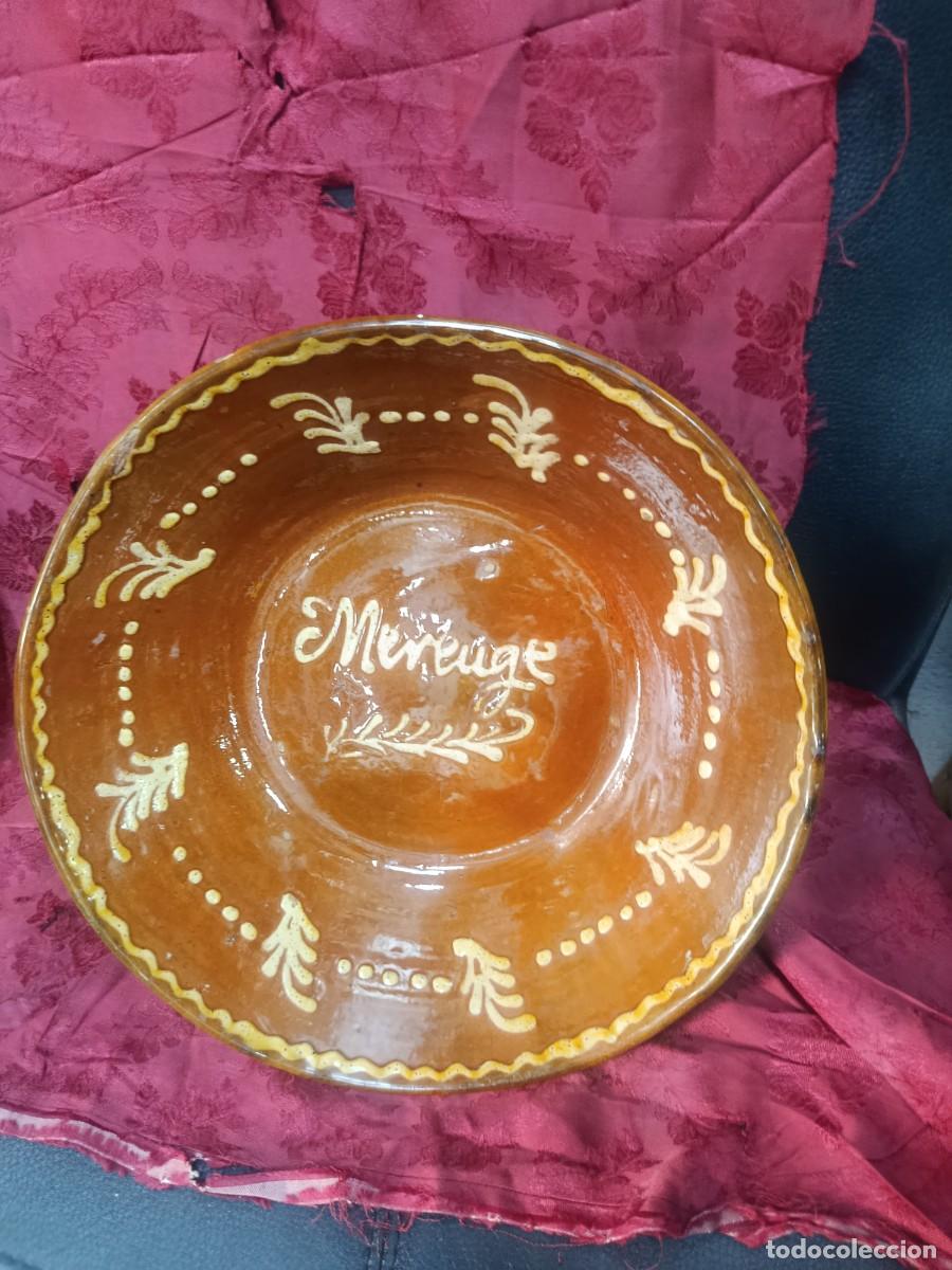 Antig&uuml;edades: Precioso lebrillo antiguo con la palabra &rdquo;Merenge&rdquo;