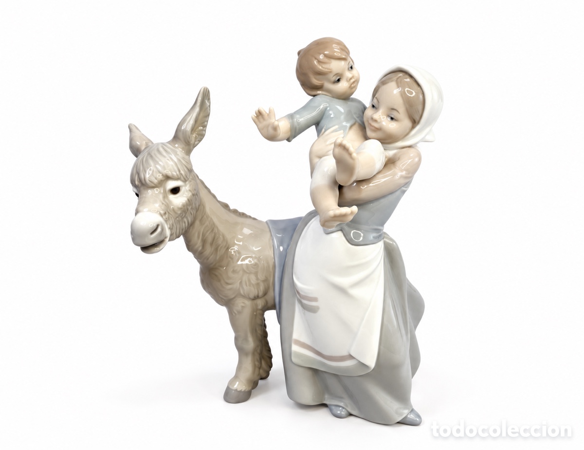 Antiquit&eacute;s: Escultura &ldquo; Donkey Ride&rdquo; by Juan de la Huerta para Lladr&oacute; Espa&ntilde;a 1973 modelo 4843