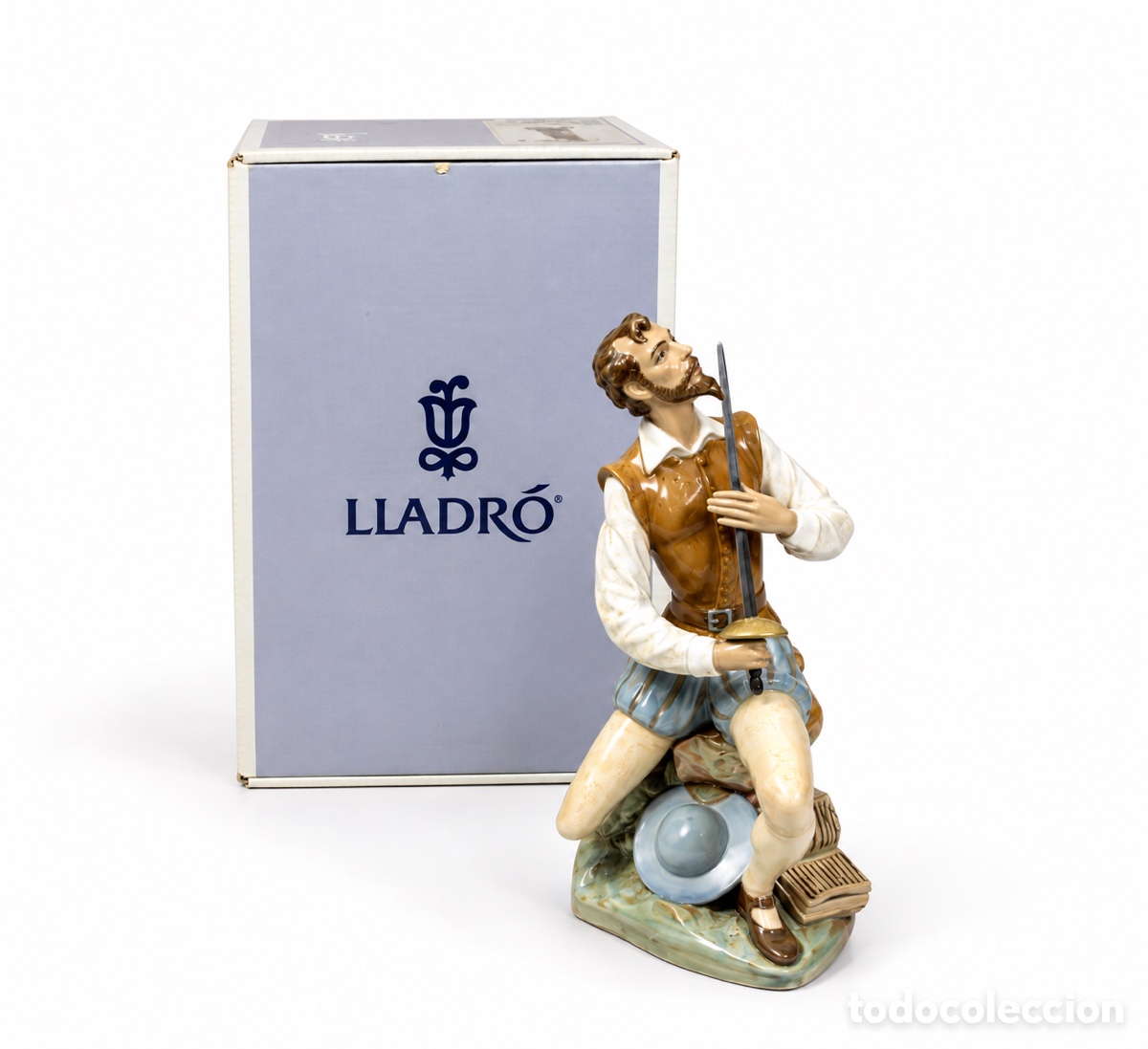 Antiquit&eacute;s: Escultura &ldquo; El Quijote &ldquo; de Cervantes by Salvador Furi&oacute; para Lladr&oacute; Espa&ntilde;a 1985 modelo 5357