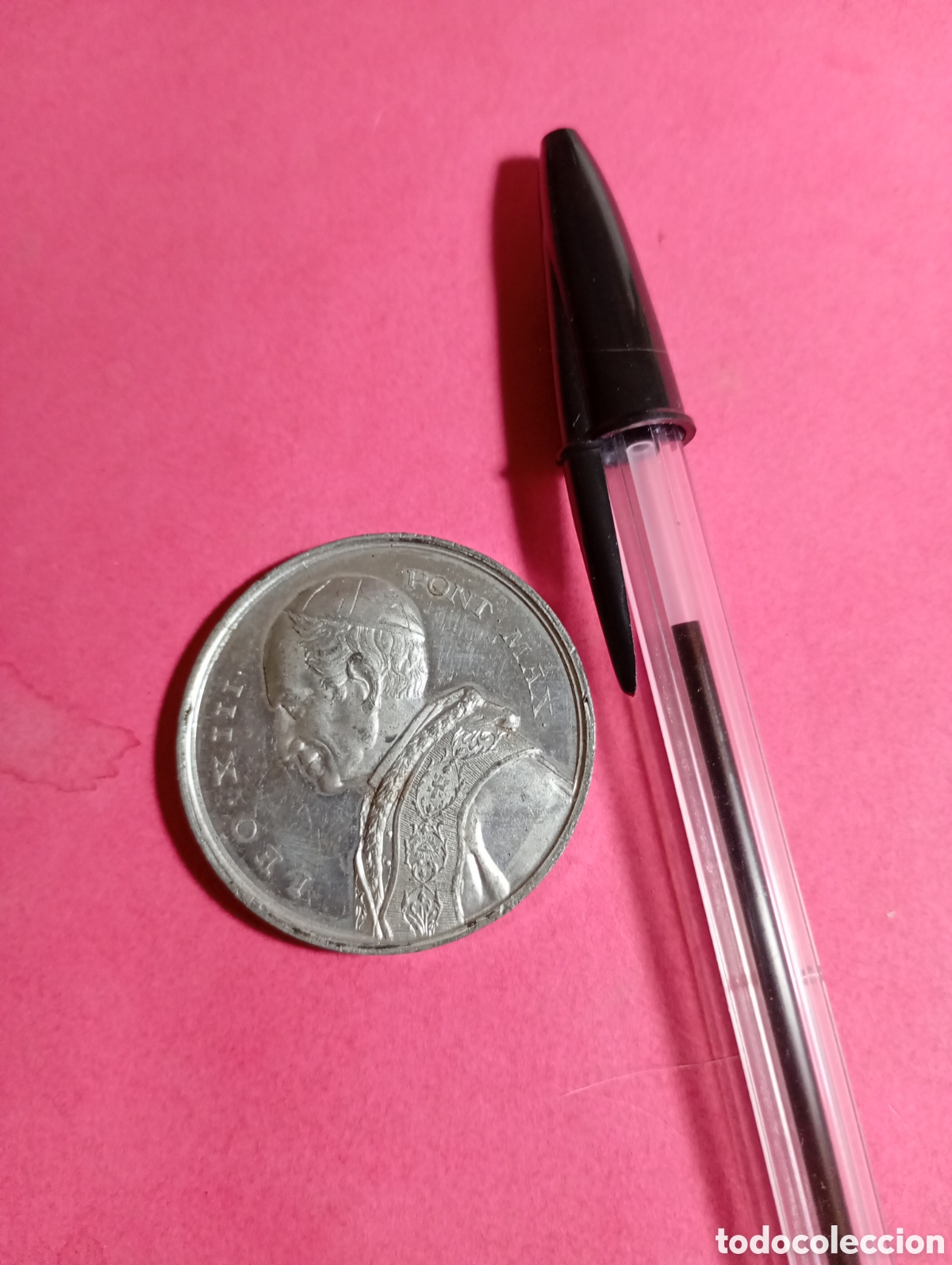 Antiques: MEDALLA METALICA (Al &iquest;?) EFIGIE ''LEON XIII'' PONT. MAX.