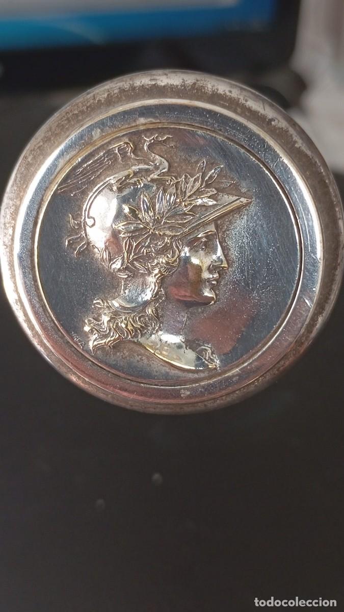 Antiques: Antiguo Bast&oacute;n de paseo antiguo con diosa griega Atenea