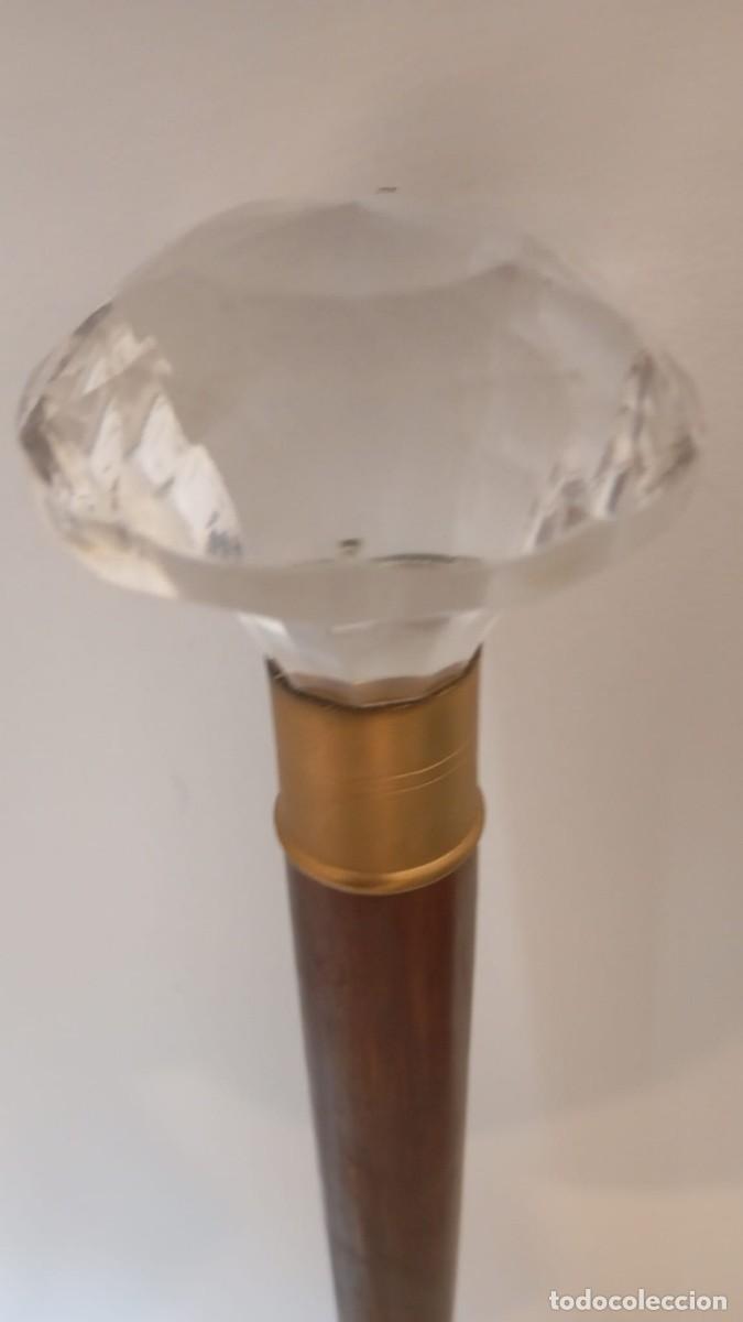Antig&uuml;edades: Bast&oacute;n elegante con cabeza de diamante - Foto 2