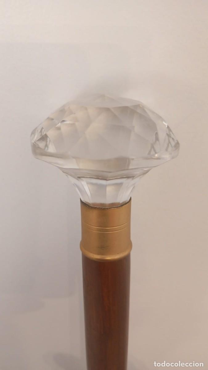 Antig&uuml;edades: Bast&oacute;n elegante con cabeza de diamante - Foto 3