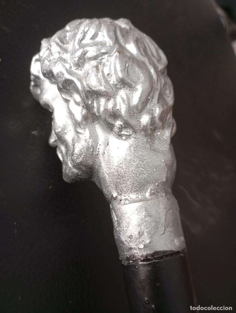 Antig&uuml;edades: Bast&oacute;n Abraham Lincoln Busto Plateado - Foto 4