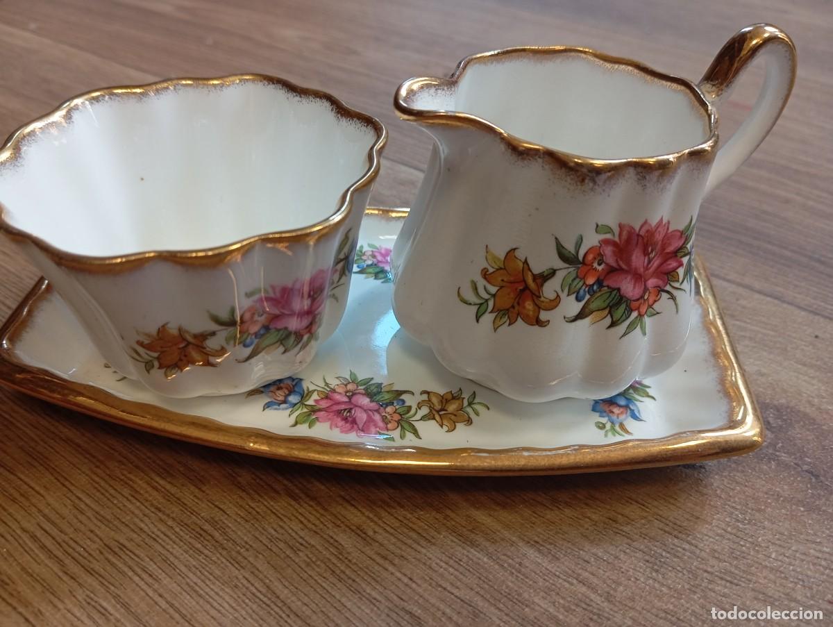 Antiques: Set/lote vintage de porcelana fina inglesa -patron floral 1244