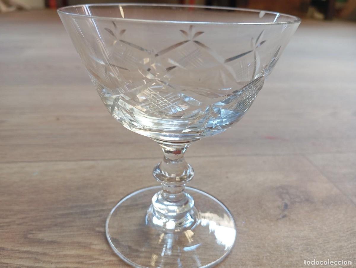 Antig&uuml;edades: 2 copas de cristal estilo vintage - Foto 3