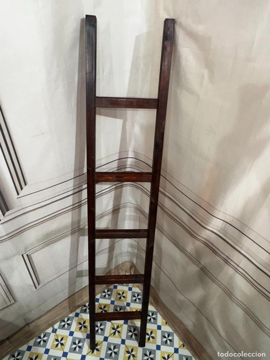 Antig&uuml;edades: Escalera Decorativa de Madera Marr&oacute;n - Foto 4