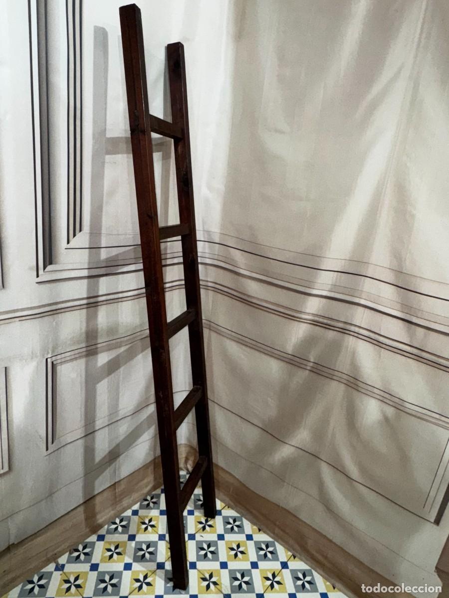 Antig&uuml;edades: Escalera Decorativa de Madera Marr&oacute;n - Foto 5