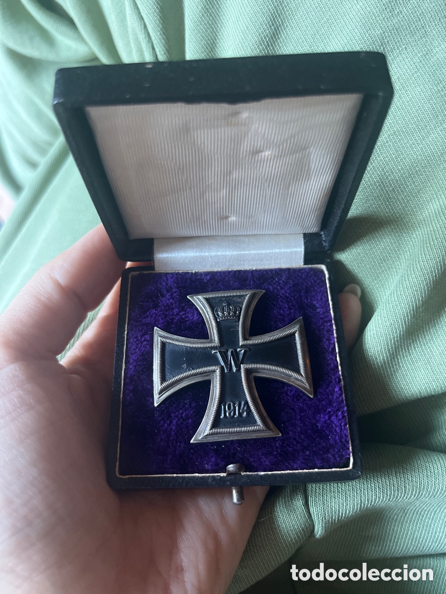 Antig&uuml;edades: Cruz de Hierro 1&ordf; Clase 1914 - Variante Convexa (Vaulted) en Estuche Original Imperial