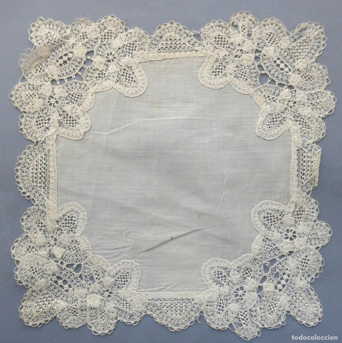Antig&uuml;edades: ANTIGUO PA&Ntilde;UELO DE ENCAJE DE BRUJAS IMAGEN - NOVIA S.XIX