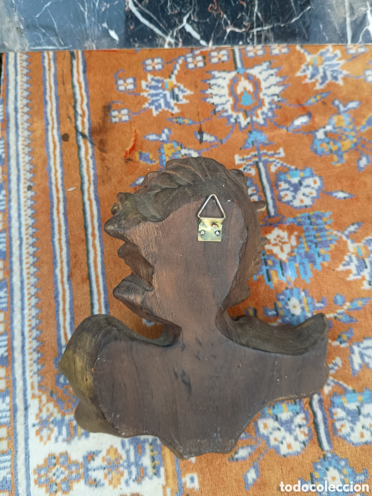 Antig&uuml;edades: Angel querub&iacute;n madera tallada - Foto 5