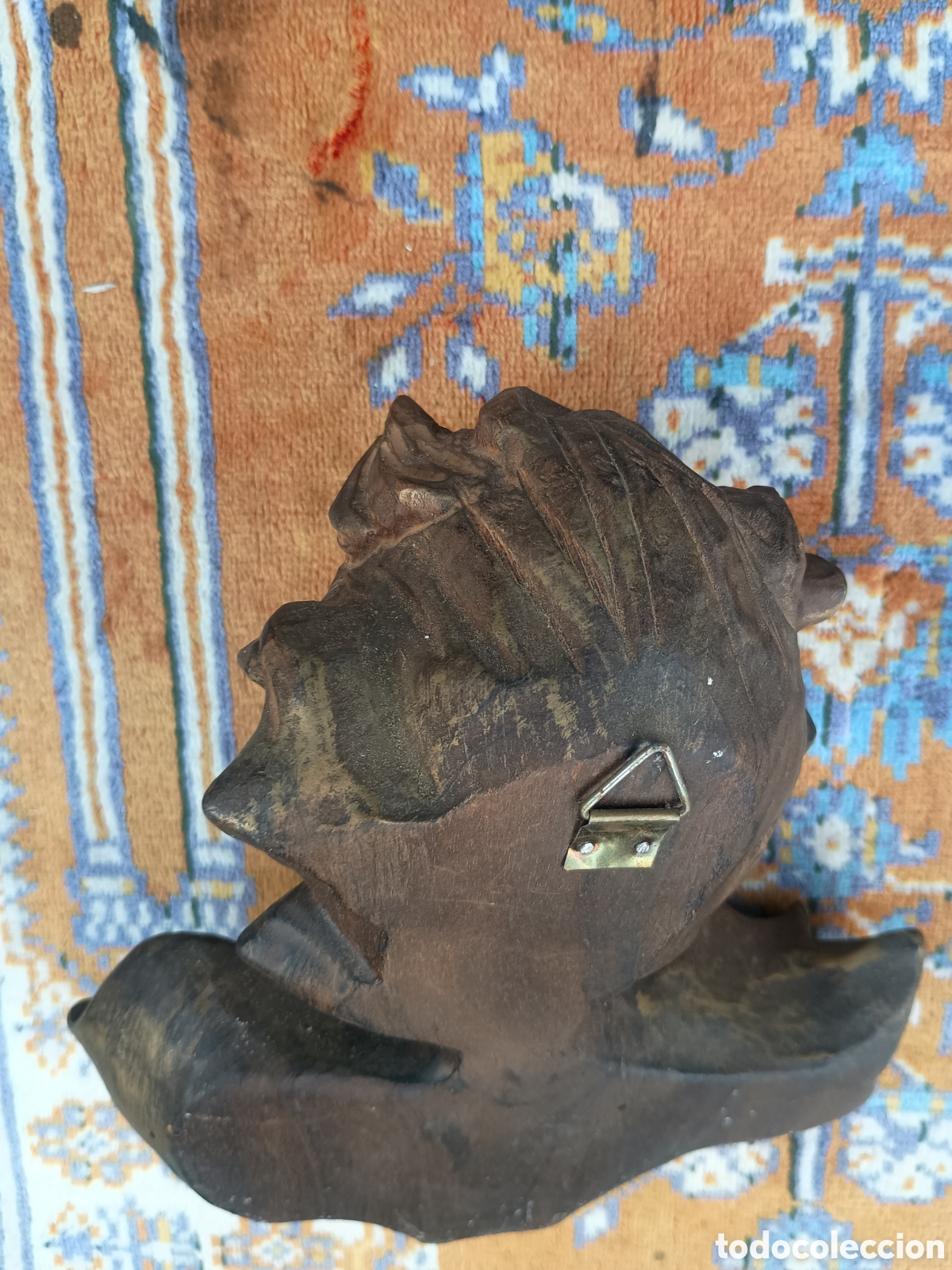Antig&uuml;edades: Angel querub&iacute;n madera tallada - Foto 6