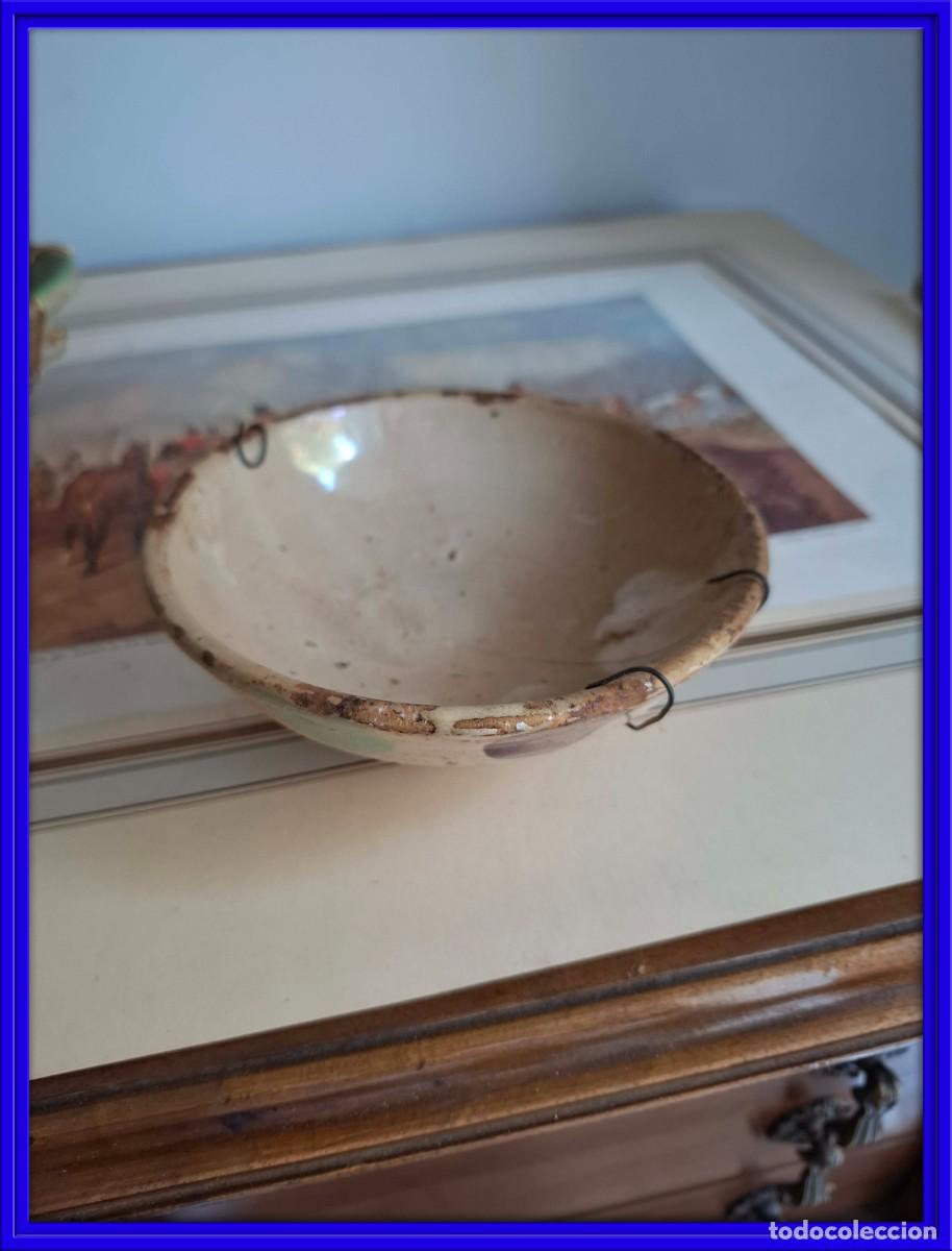 Antig&uuml;edades: CUENCO, PLATO O LEBRILLO DE CERAMICA ANTIGUA