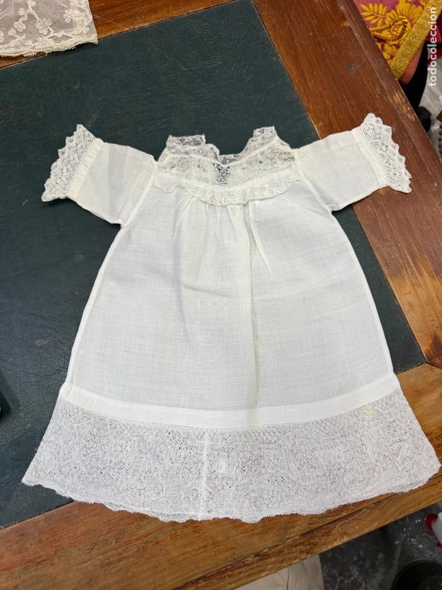 Antiguidades: ANTIGUA TUNICA ENAGUAS PARA NI&Ntilde;O JESUS - MEDIDA LARGO 30 CM