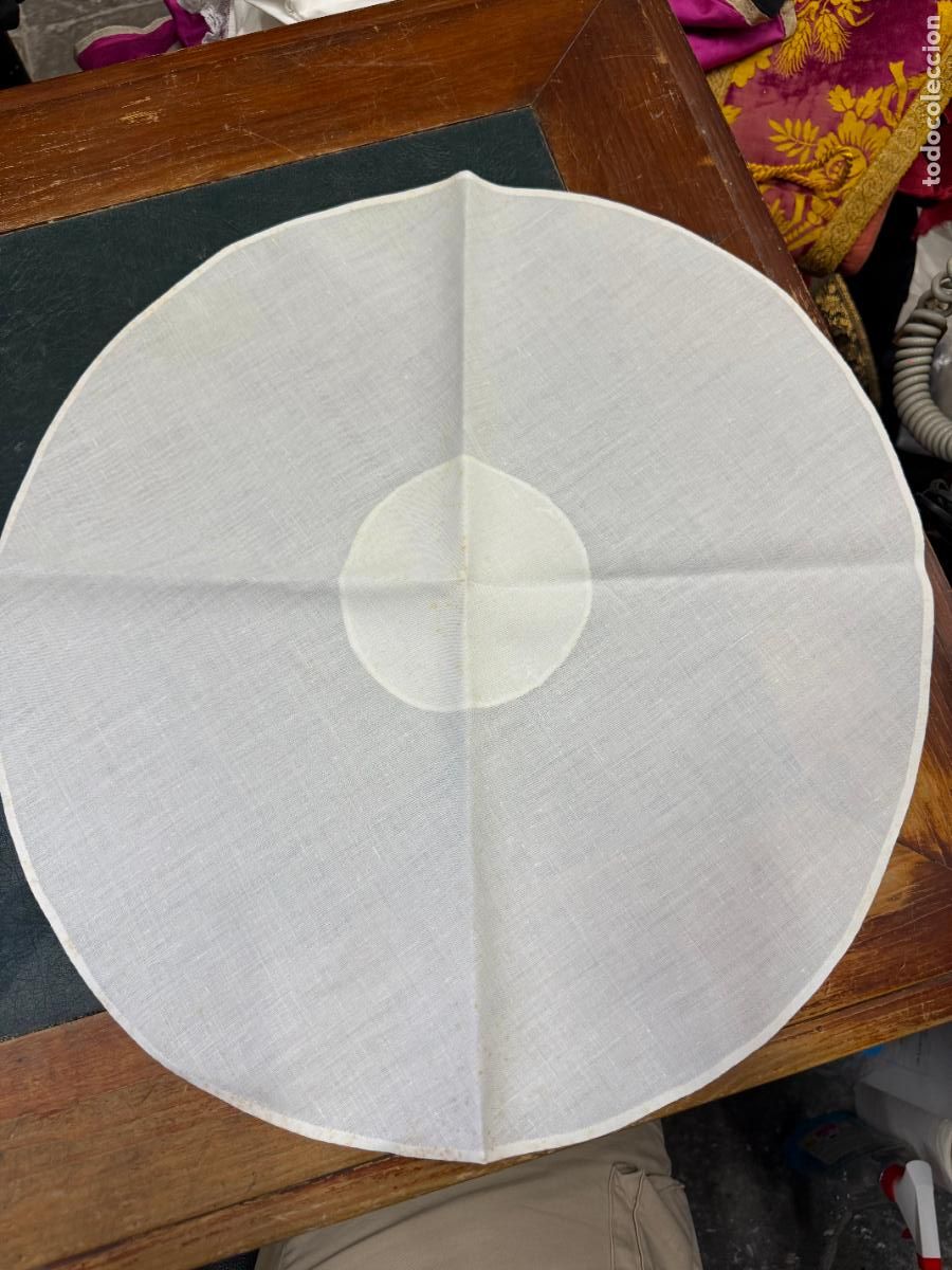 Oggetti Antichi: PA&Ntilde;O CUBRE CALIZ - MEDIDA 49 CM - RELIGIOSO