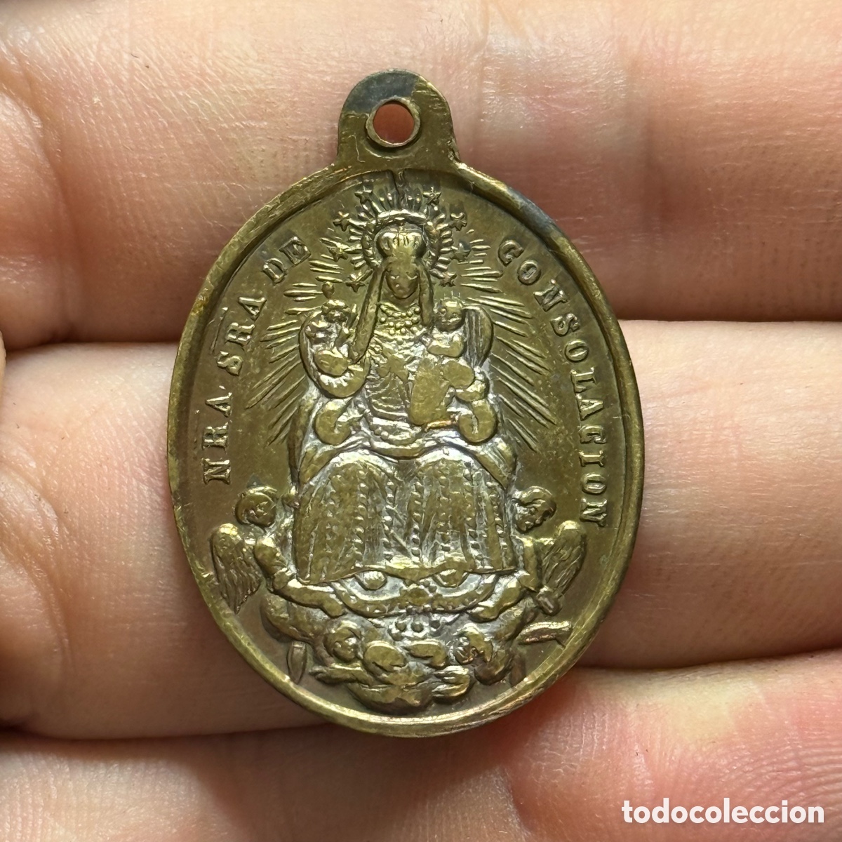 Antiques: MEDALLA SIGLO XIX - NUESTRA SE&Ntilde;ORA DE CONSOLACION / SANTOS CORPORALES LUCHENTE - VALENCIA - LLUTXENT