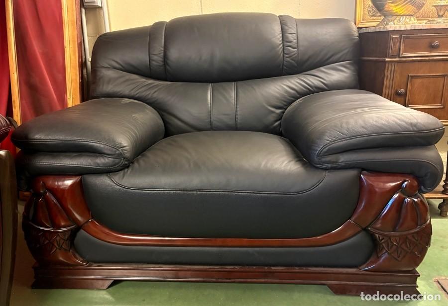 Antig&uuml;edades: Sill&oacute;n Negro de Madera Vista - Foto 3