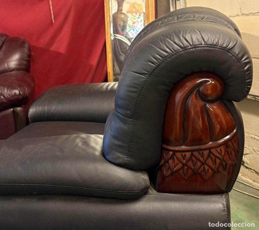 Antig&uuml;edades: Sill&oacute;n Negro de Madera Vista - Foto 7