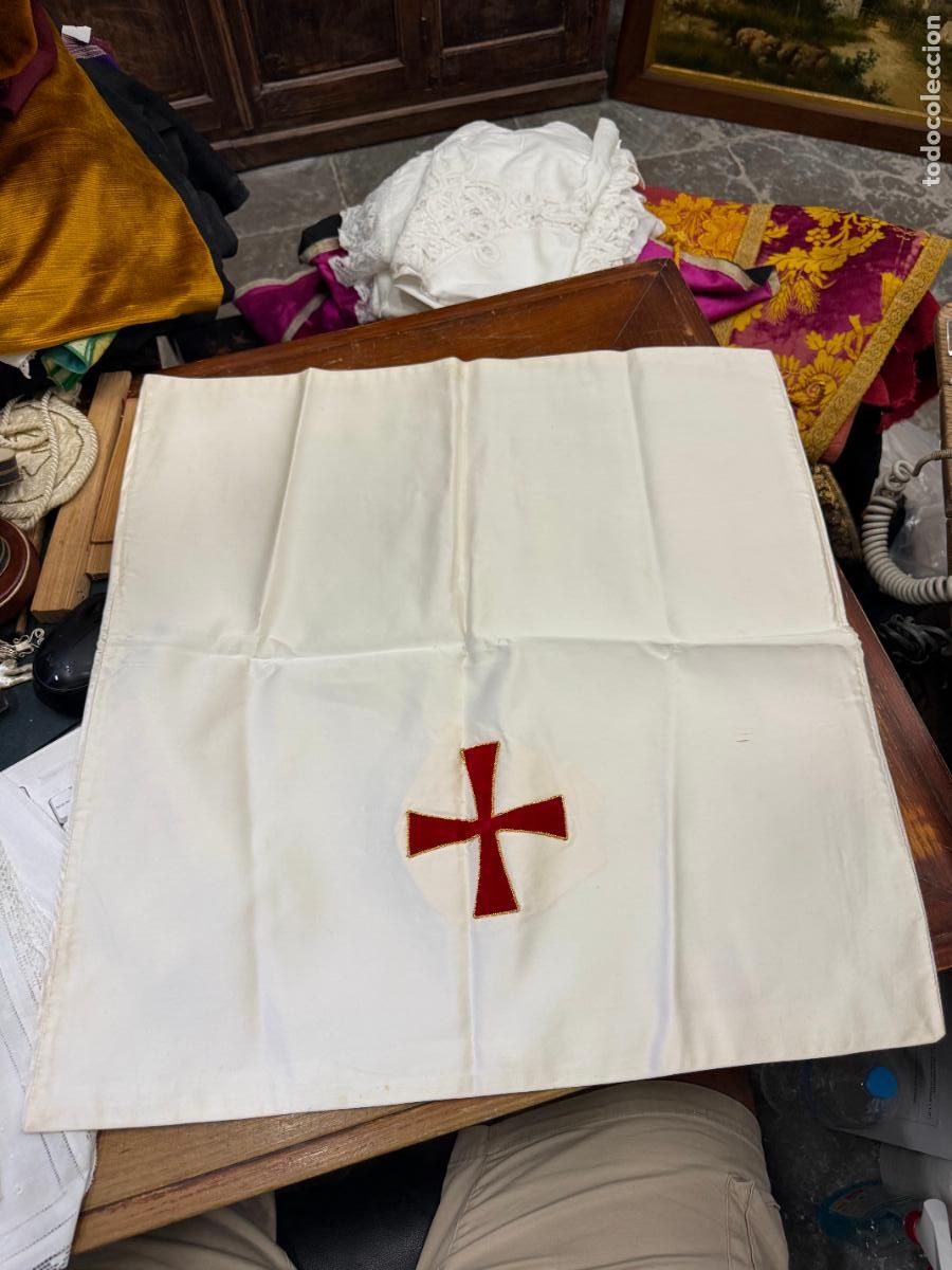 Oggetti Antichi: PA&Ntilde;O PARA LA LITURGIA - MEDIDA 53 CM - RELIGIOSO