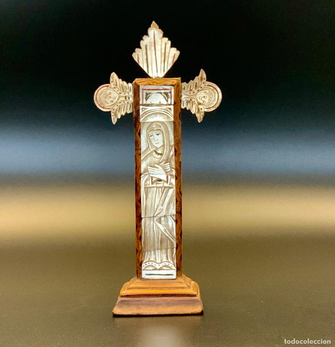 Antiques: CRUZ DE ALTAR DOM&Eacute;STICO - JERUSAL&Eacute;N (s.XVIII)