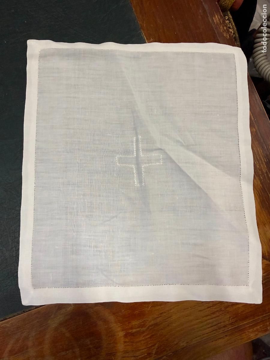Oggetti Antichi: PA&Ntilde;O BORDADO PARA LA LITURGIA - MEDIDA 25 CM - RELIGIOSO