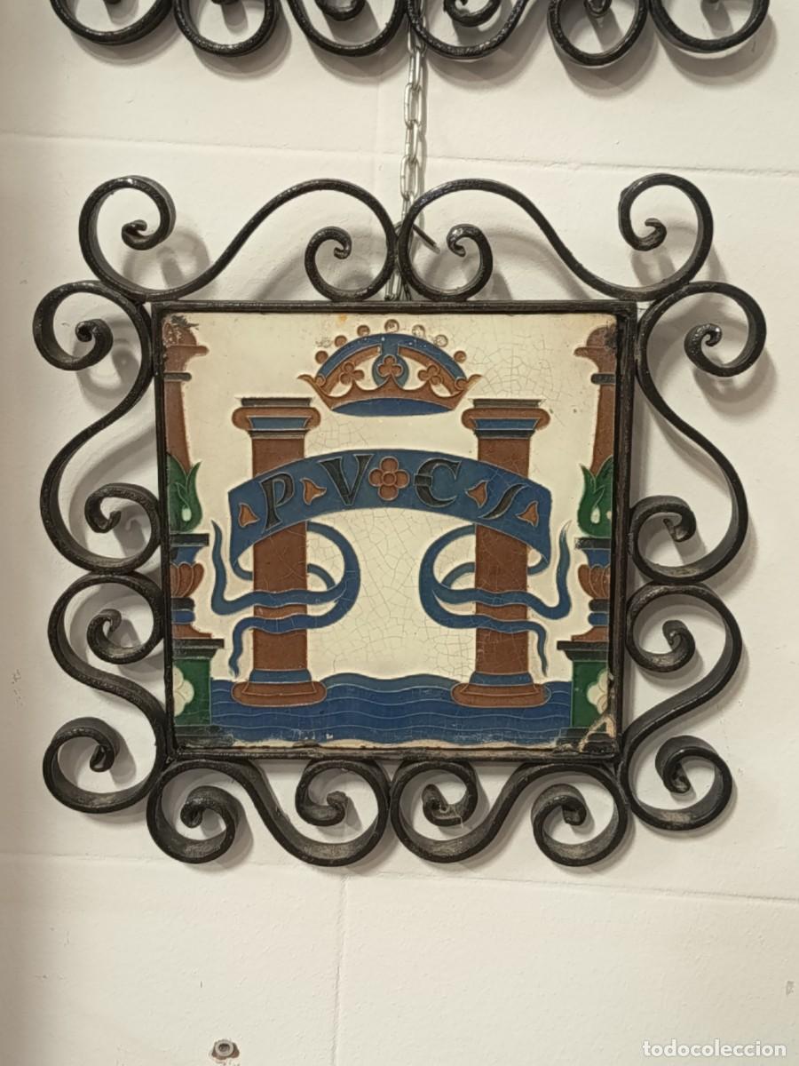 Antiquit&auml;ten: Antiguo azulejo Columnas de H&eacute;rcules -Mensaque