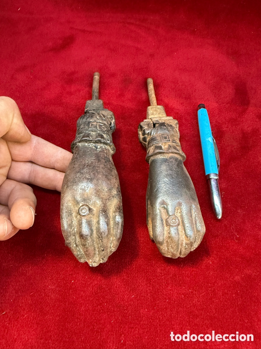 Antig&uuml;edades: Lote de dos antiguos picaportes de mano!