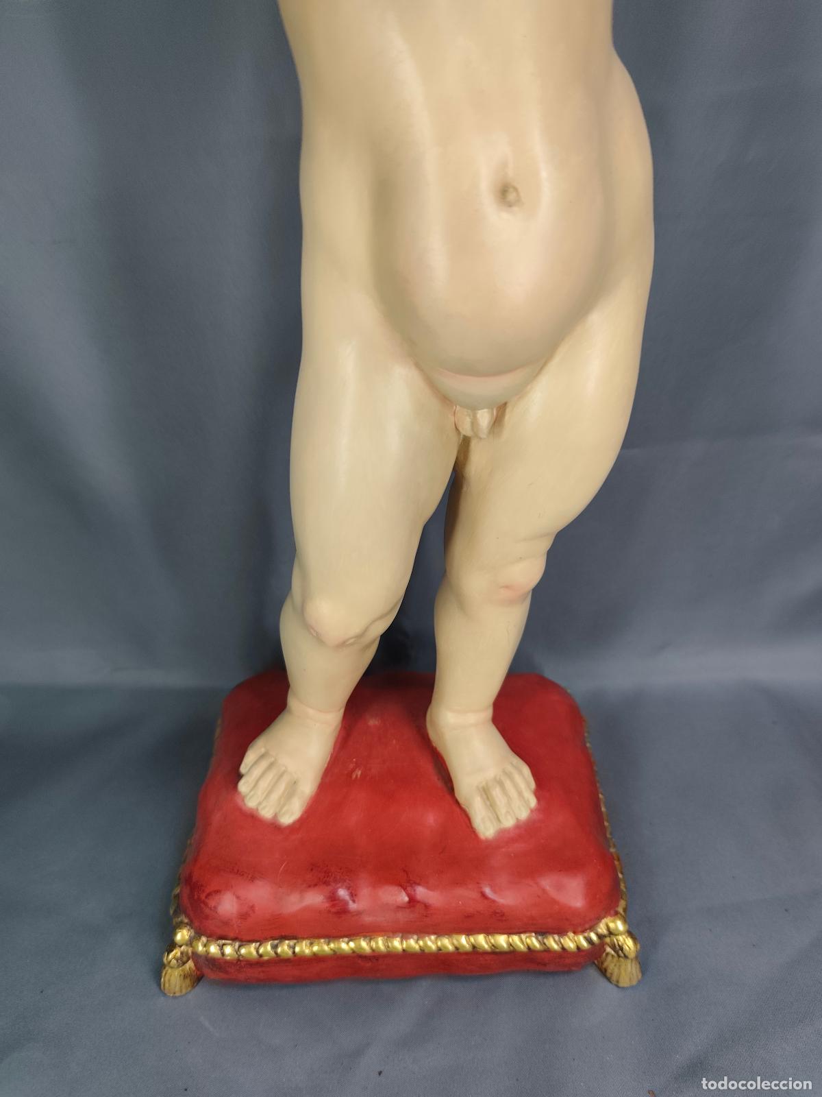 Antig&uuml;edades: NI&Ntilde;O JESUS DESNUDO DE MADERA SIGLO XX