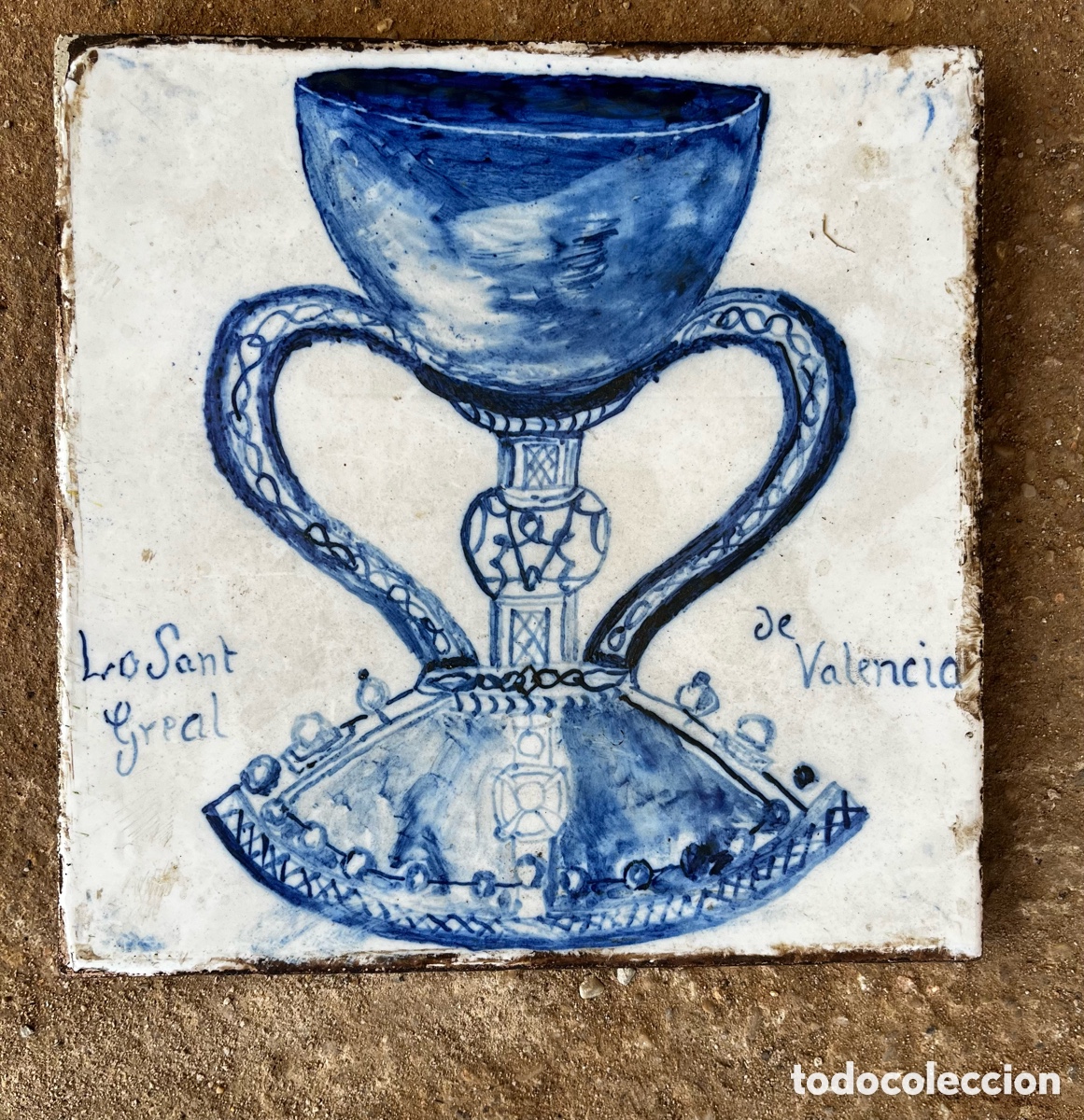 Antiquit&auml;ten: Antiguo azulejo cer&aacute;mica de Manises. Lo Sant Grial de Valencia