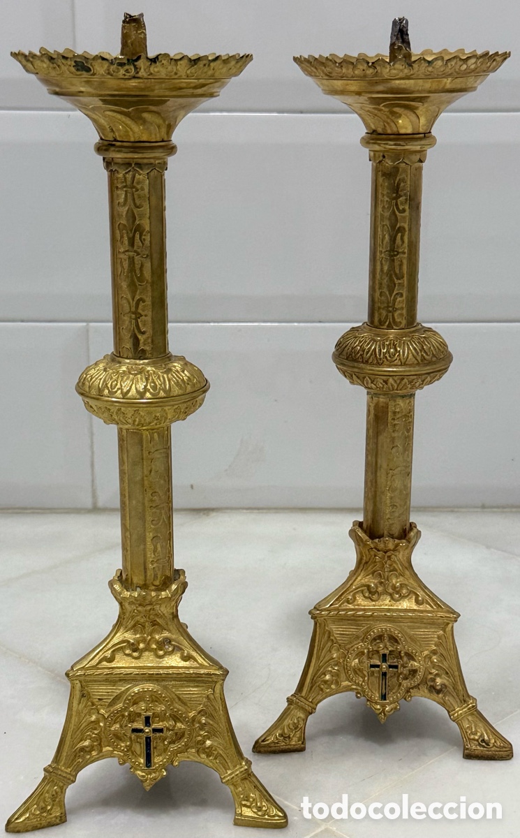 Antig&uuml;edades: ANTIGUOS HACHEROS IGLESIA BRONCE LAT&Oacute;N NEOGOTICOS