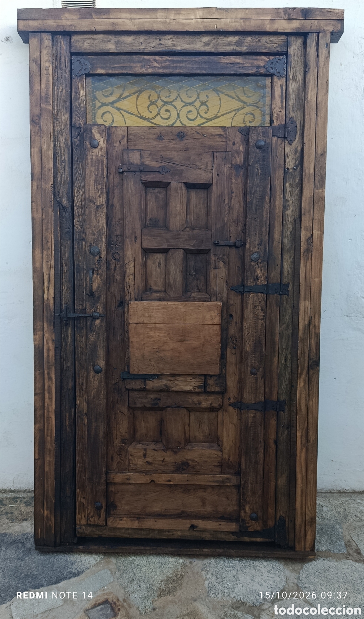 Antig&uuml;edades: Puerta de madera y forja - Foto 3