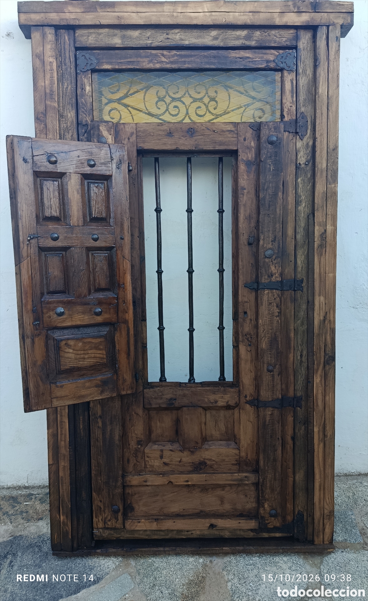 Antig&uuml;edades: Puerta de madera y forja - Foto 4