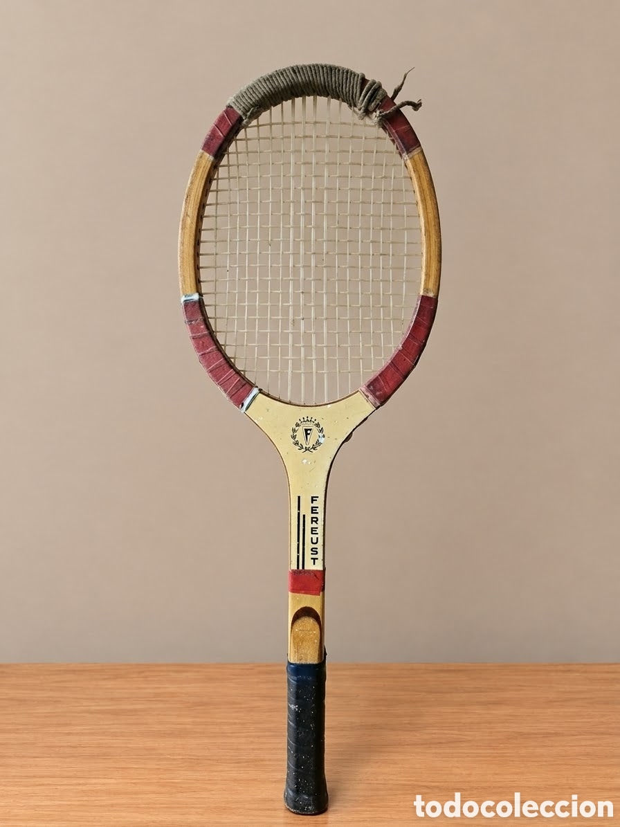 Antiquit&auml;ten: Antigua Raqueta de Tenis de Madera Fereust - Vintage / Colecci&oacute;n