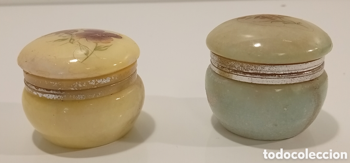 Antiquit&eacute;s: .PEQUE&Ntilde;OS PASTELEROS DE ALABASTRO (U ONIX)