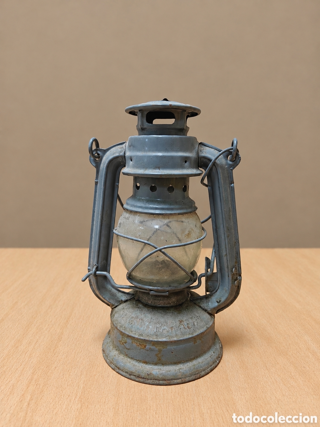 Antiquit&eacute;s: Farol o quinqu&eacute; de queroseno/petr&oacute;leo de tipo tormenta (estilo Hurricane Lantern).