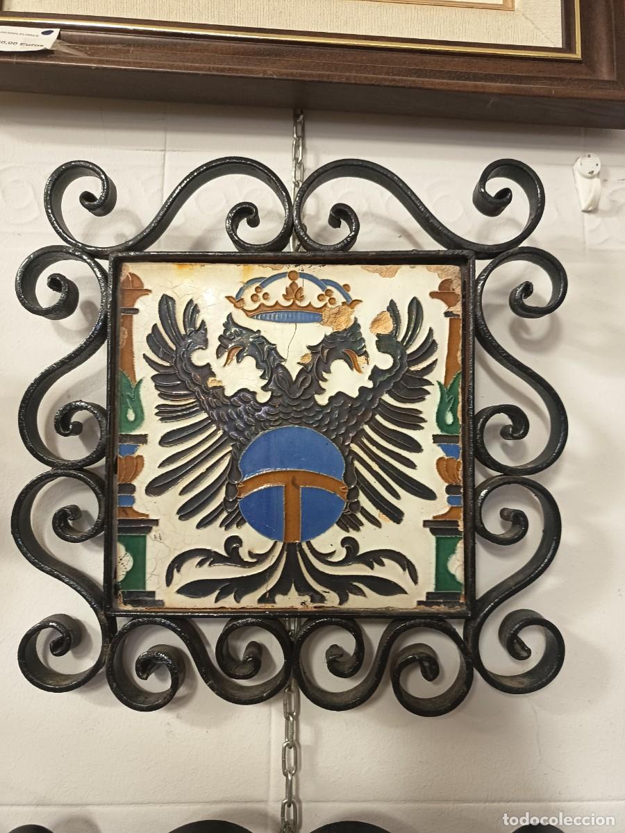 Antiquit&auml;ten: Azulejo Antiguo Mensaque - &Aacute;guila bic&eacute;fala