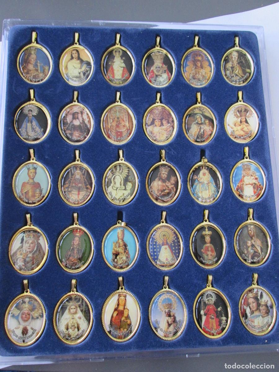 Antig&uuml;edades: CAJA CON 30 MEDALLAS DE VIRGENES DE ESPA&Ntilde;A - DEVOCIONES DE LA VIRGEN