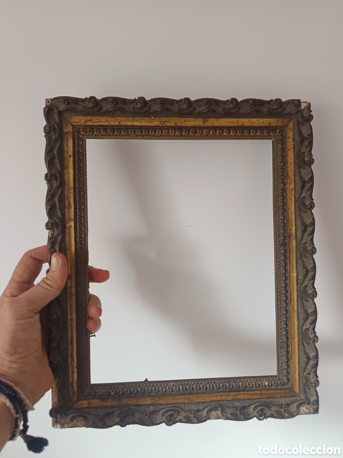 Antig&uuml;edades: Marco antiguo para cuadro madera