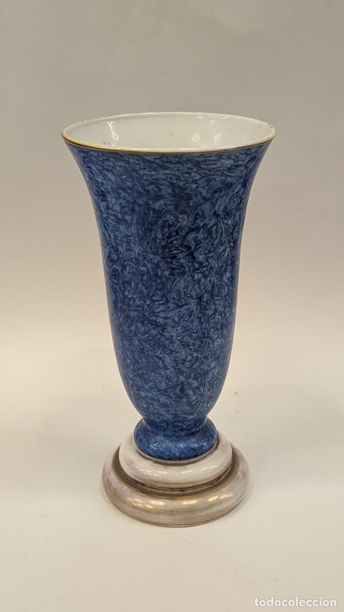 Antig&uuml;edades: JARRON CON ESMALTADO AZUL - Foto 3