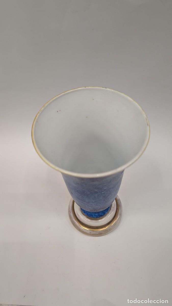Antig&uuml;edades: JARRON CON ESMALTADO AZUL - Foto 4