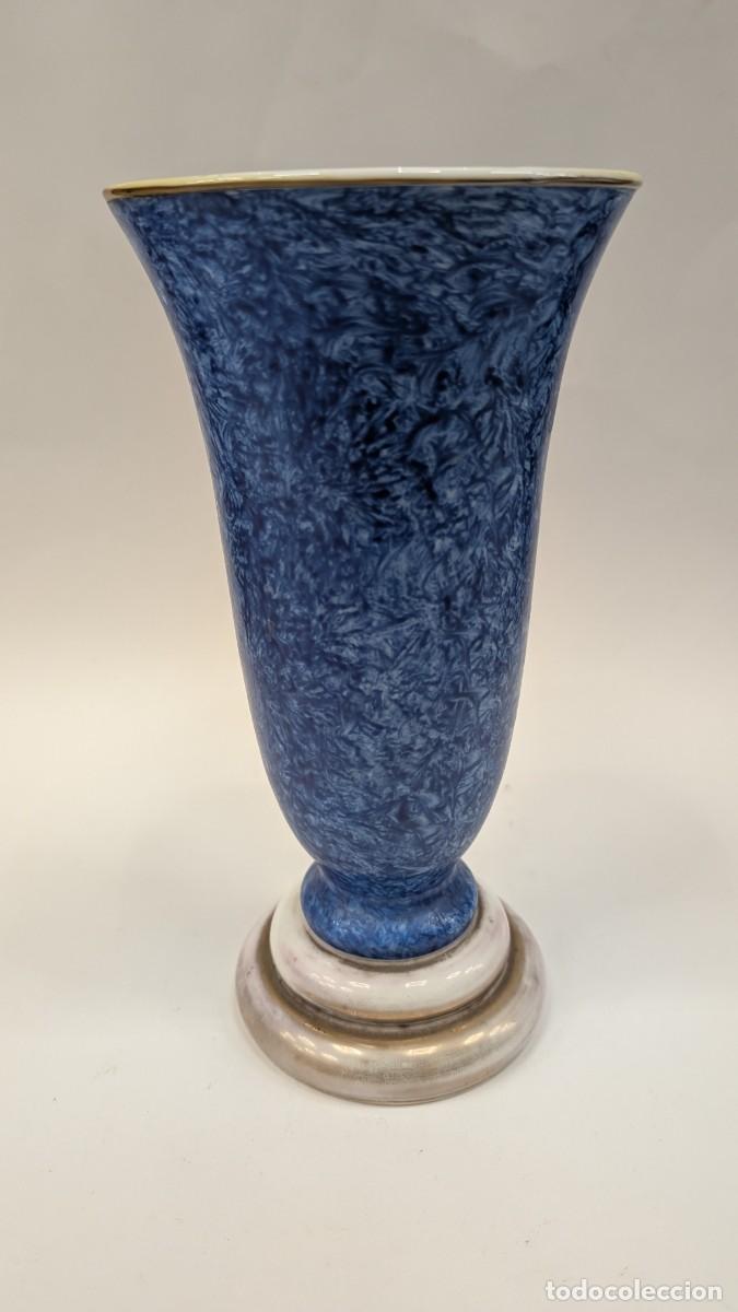 Antig&uuml;edades: JARRON CON ESMALTADO AZUL - Foto 5