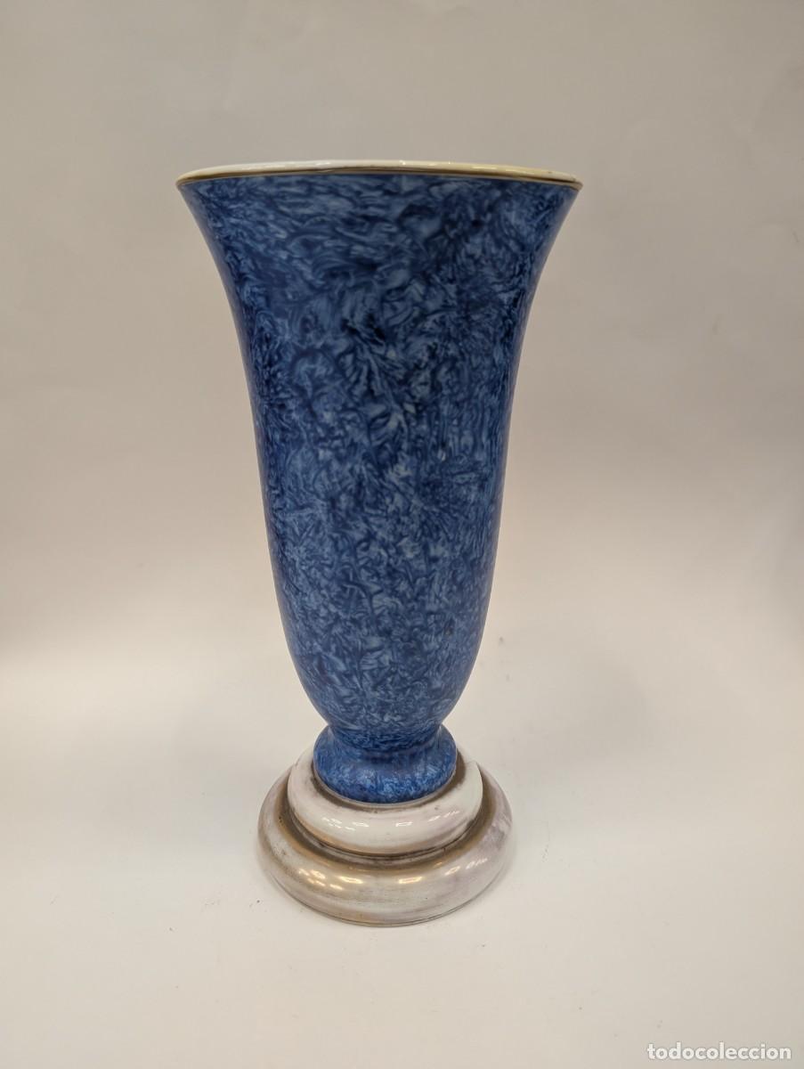 Antig&uuml;edades: JARRON CON ESMALTADO AZUL - Foto 6