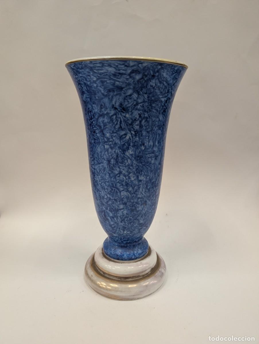 Antig&uuml;edades: JARRON CON ESMALTADO AZUL - Foto 7