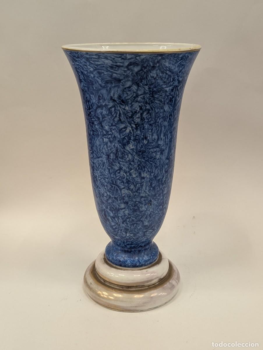 Antig&uuml;edades: JARRON CON ESMALTADO AZUL - Foto 8