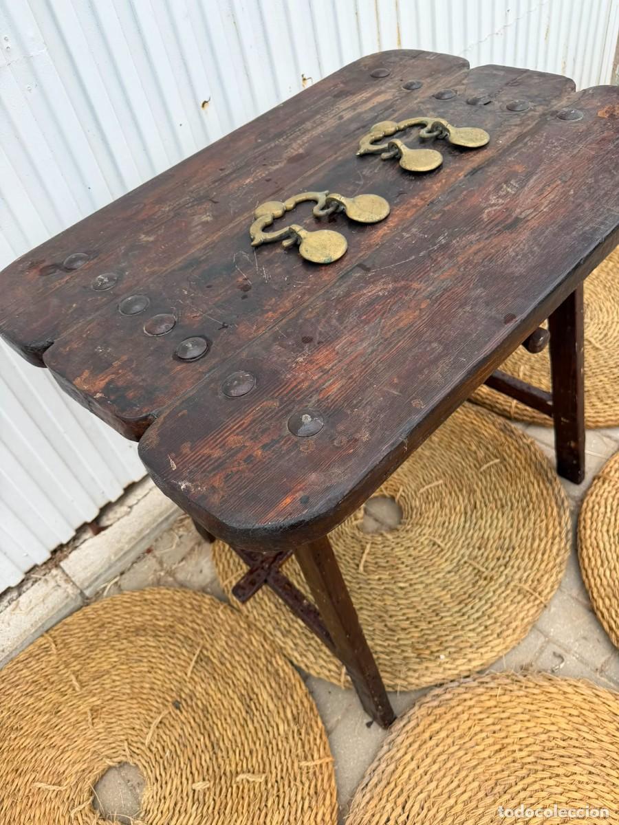 Antig&uuml;edades: Antigua mesa r&uacute;stica con caj&oacute;n. - Foto 2