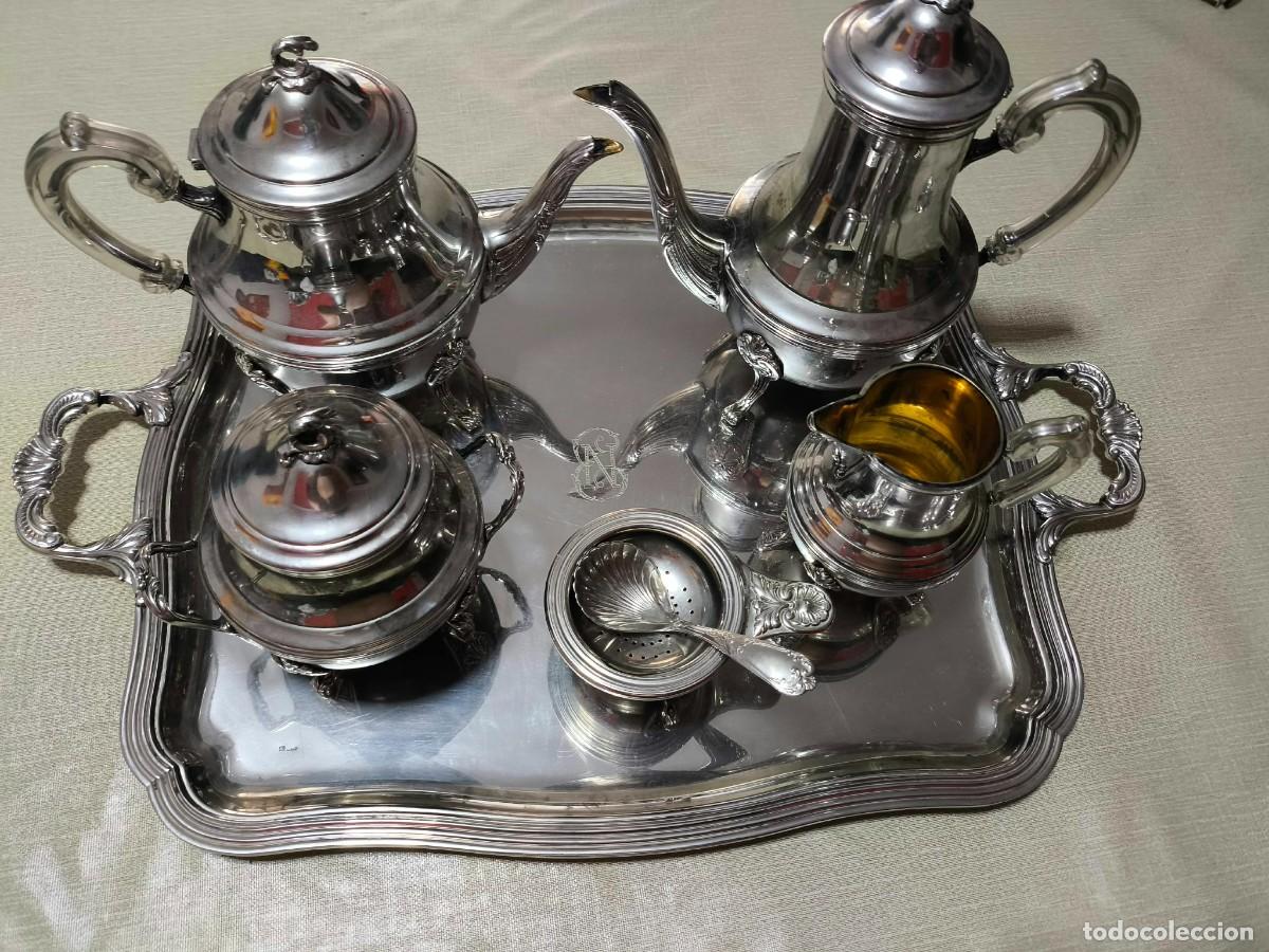 Antig&uuml;edades: JUEGO DE CAF&Eacute; Y T&Eacute; EN PLATA DE LEY 925 CRUZ DE MALTA - ESTILO LUIS XV - PUNZONADA- ESCUCHO OFERTAS