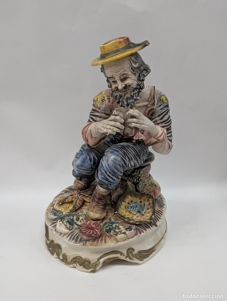 Antig&uuml;edades: FIGURA PESCADOR - CAPODIMONTE - Foto 1