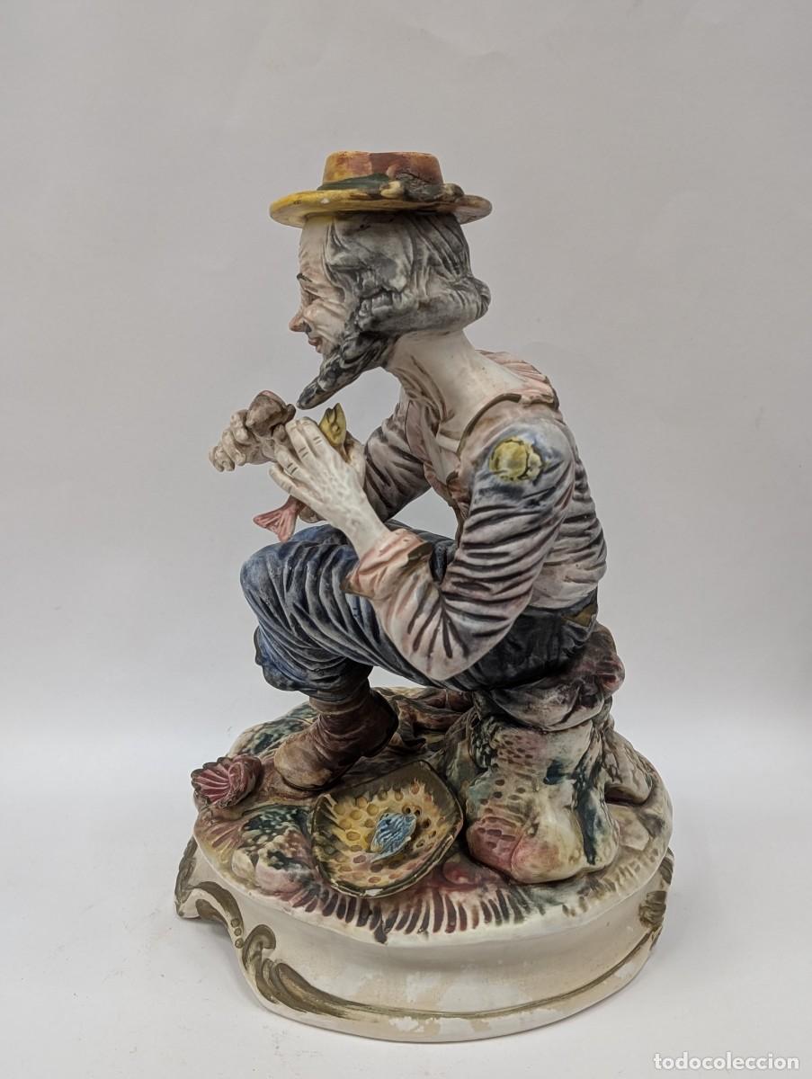 Antig&uuml;edades: FIGURA PESCADOR - CAPODIMONTE - Foto 3