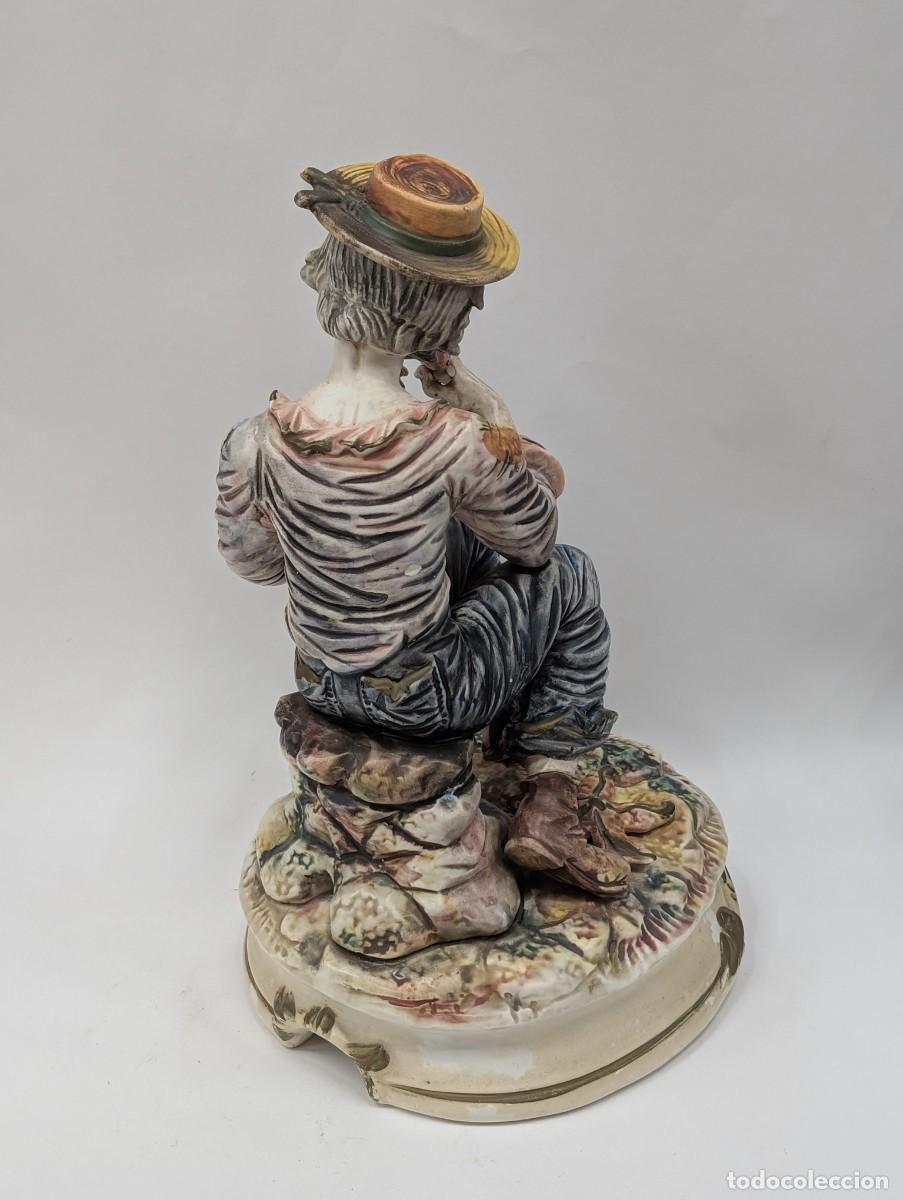 Antig&uuml;edades: FIGURA PESCADOR - CAPODIMONTE - Foto 4